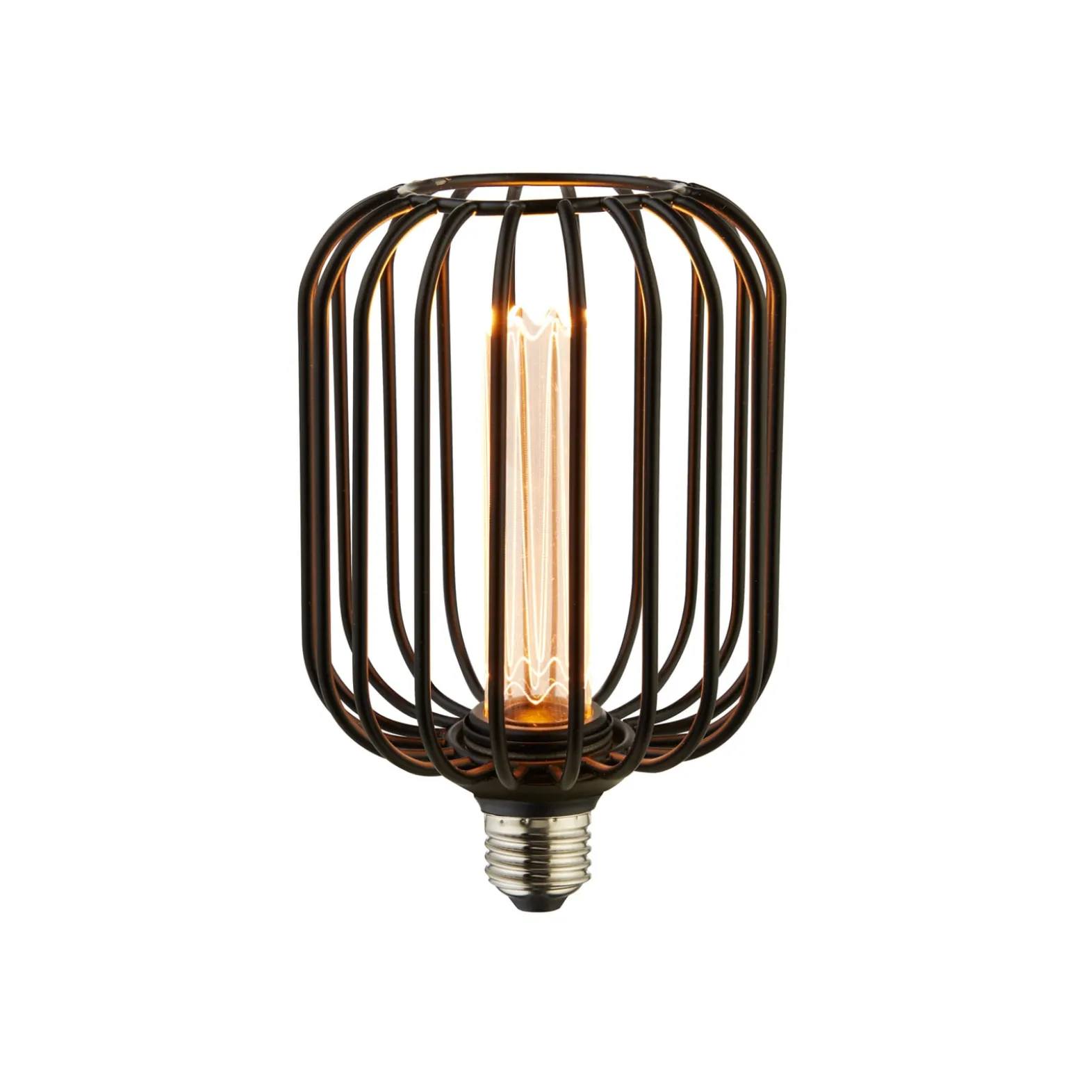 Rumpu LED-lamppu, musta, E27, 3,5 W, 1800 K, himmennettävä
