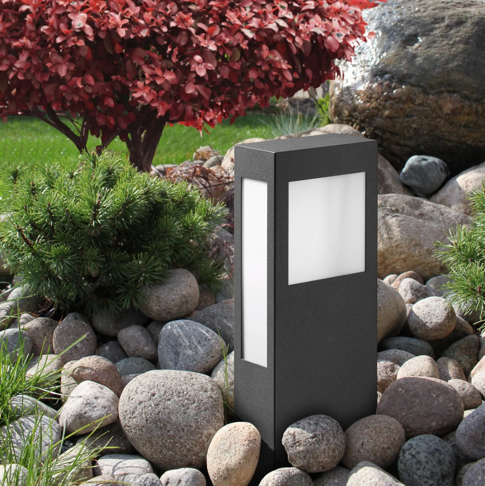Ruostumaton teräs Aqua Paulo -pollarivalaisin, 2G11-LED