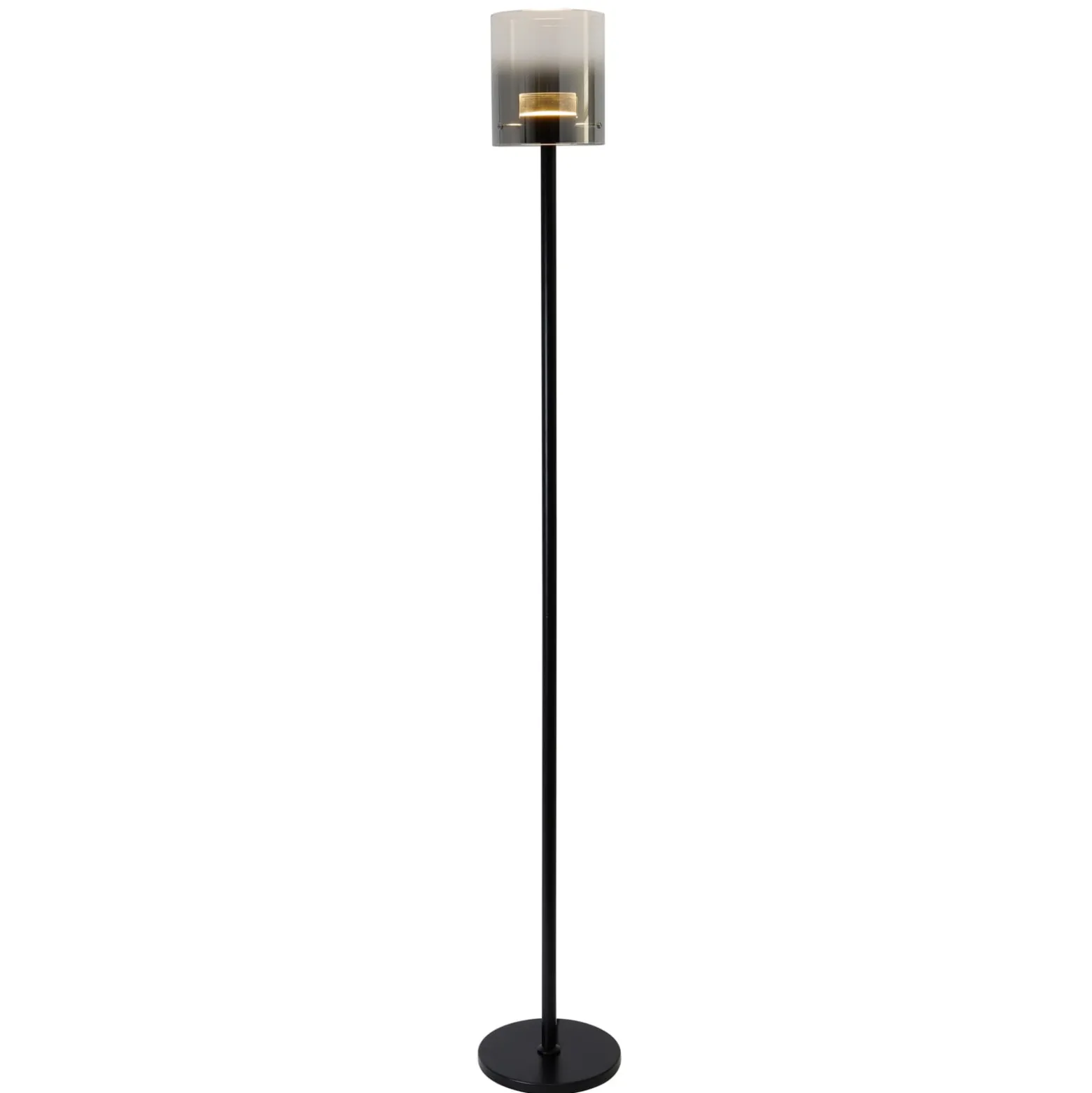 Salerno-LED-lattiavalo, 2 700 K, musta/savu