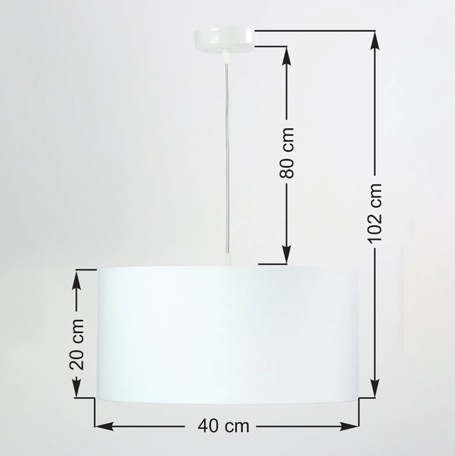 Salina riippuvalaisin, valkoinen/kulta Ø 40cm
