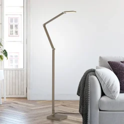 SAMSKY-LED-lattiavalo, pronssi, korkeus 161 cm, metallinen kosketushimmennin