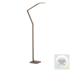 SAMSKY-LED-lattiavalo, pronssi, korkeus 161 cm, metallinen kosketushimmennin