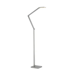 SAMSKY-LED-lattiavalo, teräs, korkeus 161 cm, metallinen kosketusdimmeri