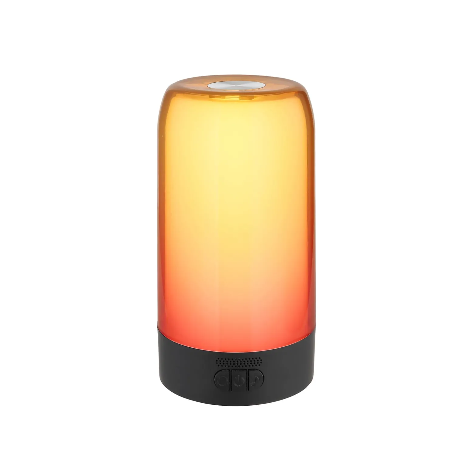 Sandrina ladattava LED-pöytävalaisin, harmaa, Ø 10 cm Bluetooth, RGB