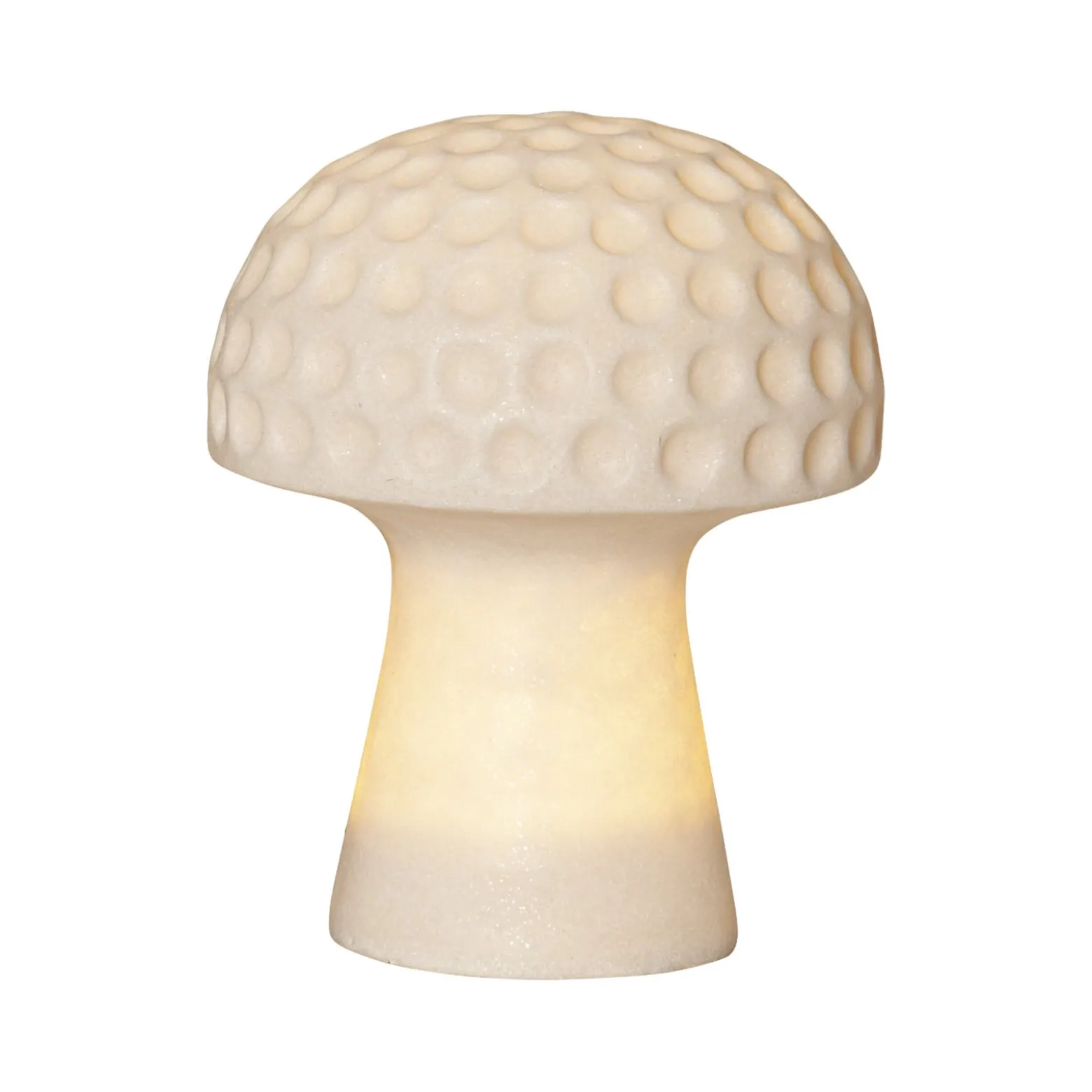 Sandy LED-aurinkovalaisin, 24 cm, valkoinen, muovi, sienen muotoinen