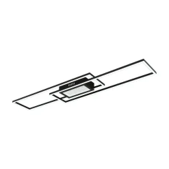 Saunders LED-kattovalaisin, pituus 96 cm, musta, 3D-efekti