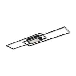 Saunders LED-kattovalaisin, pituus 96 cm, musta, 3D-efekti