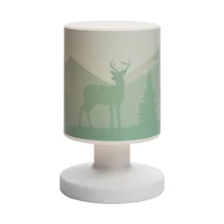 Scandi Wald LED-ladattava pöytävalaisin, vihreä, 21 cm, muovia