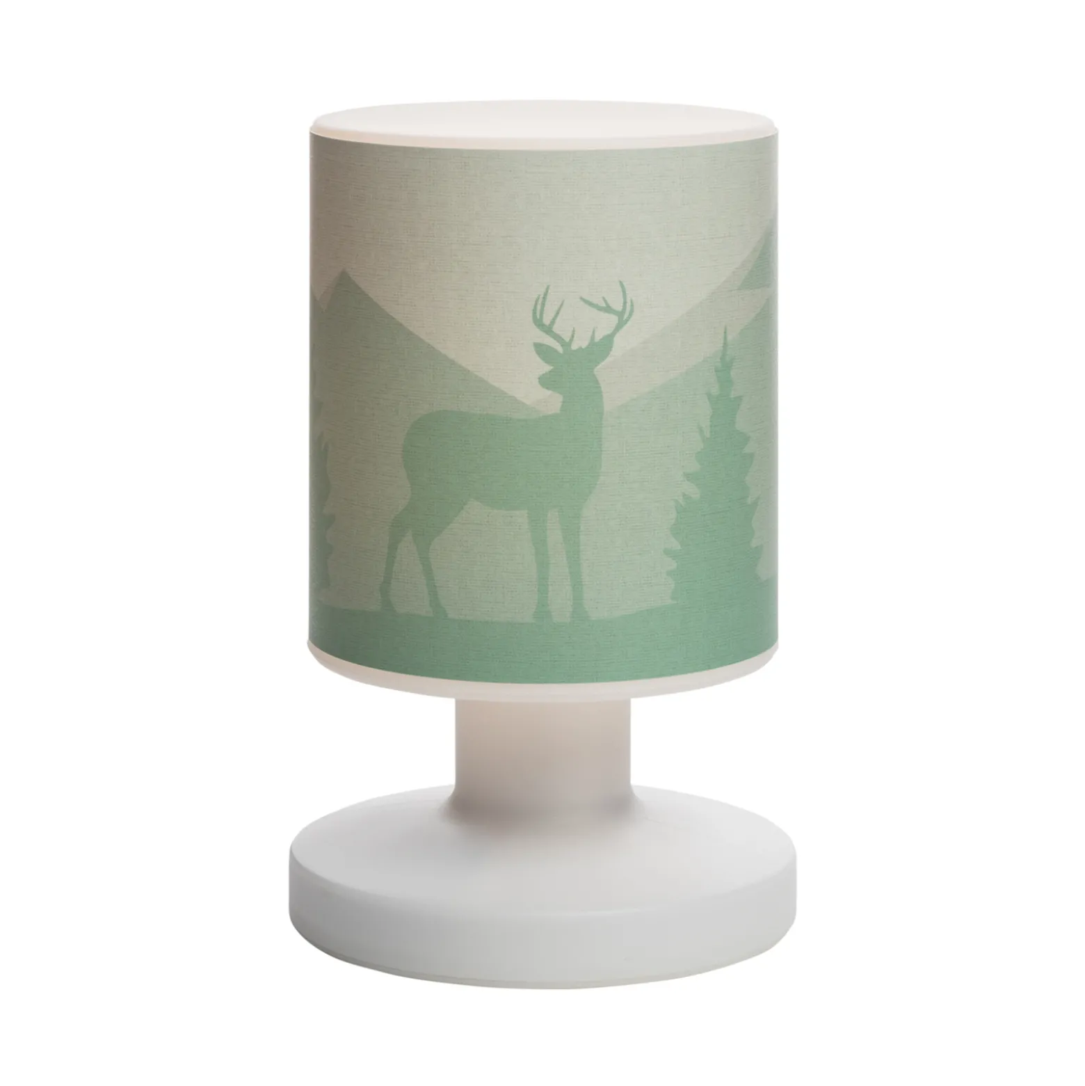Scandi Wald LED-ladattava pöytävalaisin, vihreä, 21 cm, muovia