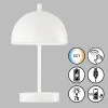 Schöner Wohnen Kia-LED-akkulamppu K 27cm valkoinen
