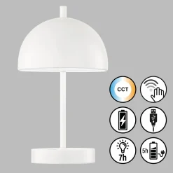 Schöner Wohnen Kia-LED-akkulamppu K 27cm valkoinen