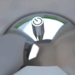 Schöner Wohnen LED-akkupöytälamppu Bellies, kromi, IP54