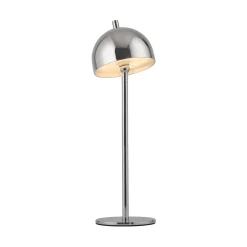 Schöner Wohnen LED-akkupöytälamppu Bellies, kromi, IP54