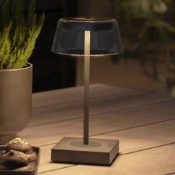 Scilla LED-pöytävalaisin USB:llä, musta