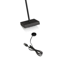 Scilla LED-pöytävalaisin USB:llä, musta