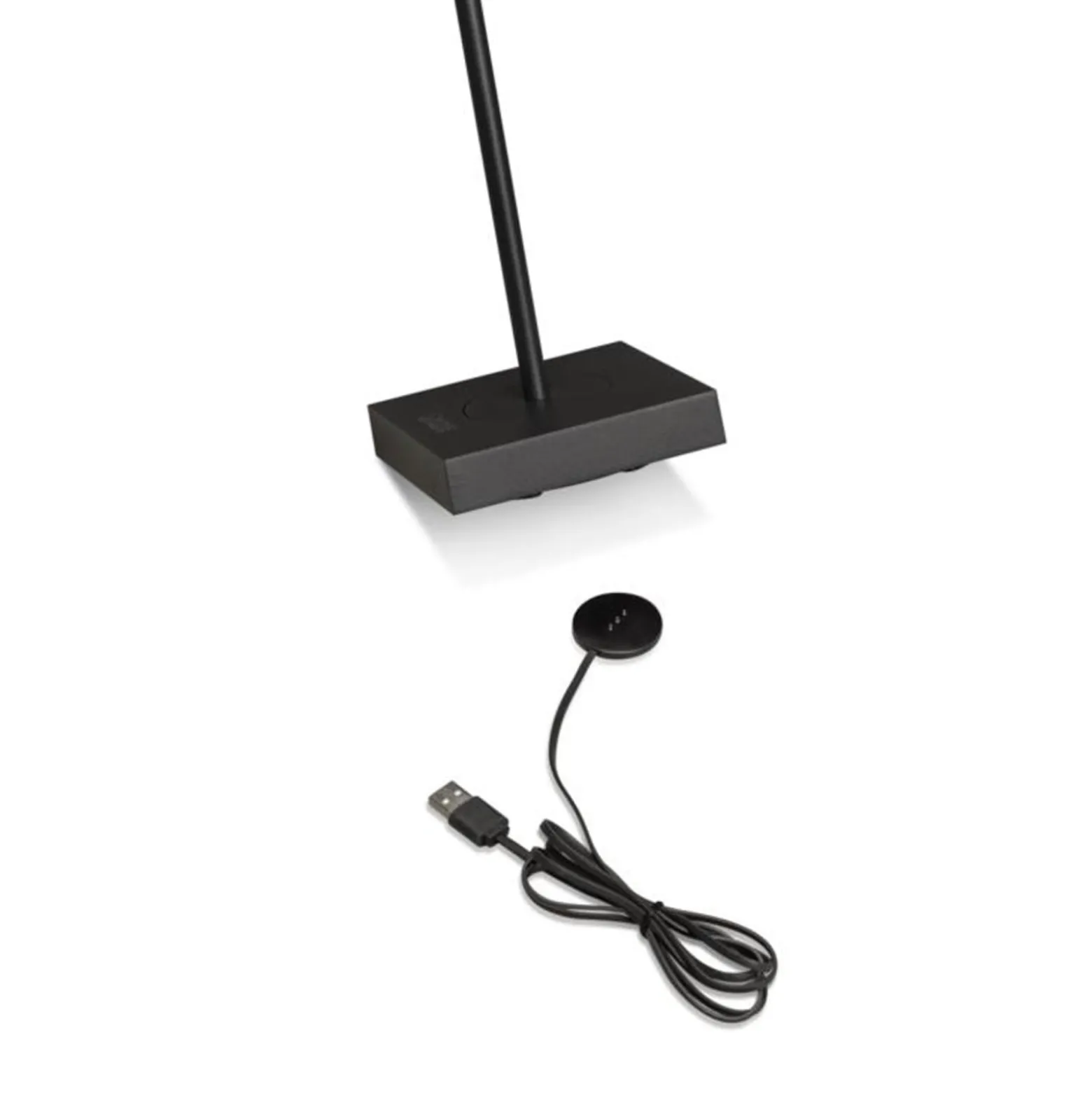 Scilla LED-pöytävalaisin USB:llä, musta