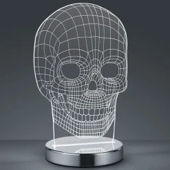 Säädettävä valoväri - LED-pöytävalaisin Skull