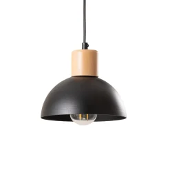 Seco-riippuvalaisin, Ø 30 cm, musta, metalli/puu, 3-valo.