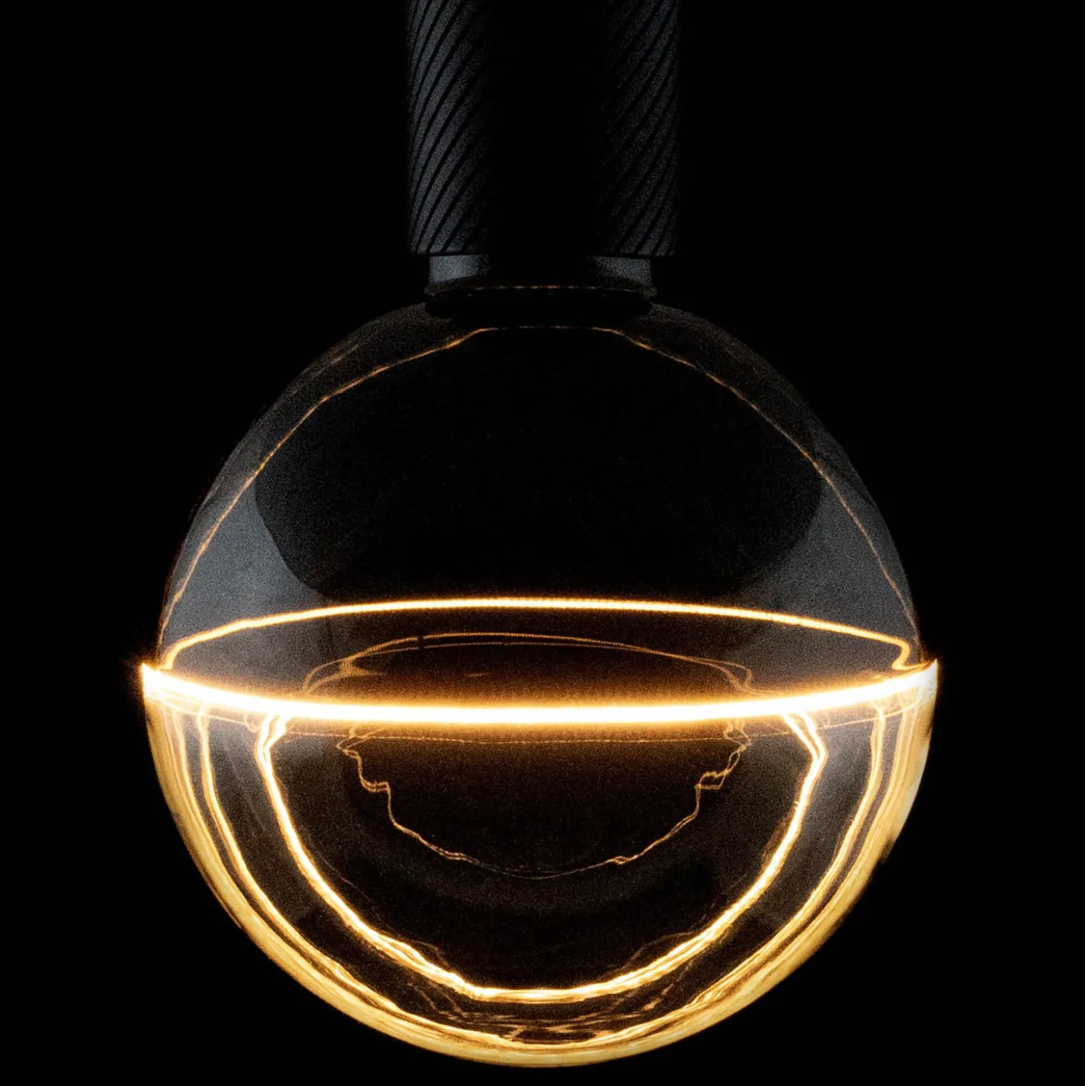 SEGULA LED-Globe Illusion E27 G125 kirkas/musta 5W 1900K dim
