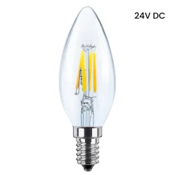 SEGULA LED-kynttilävalaisin 24V DC E14 3W 927 Hehkulamppu himmeä