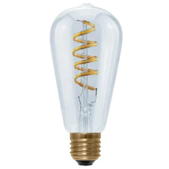 SEGULA-LED-lamppu rustika Curved E27 6W 1900K