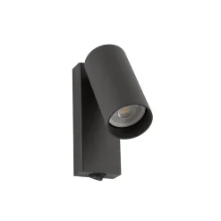 Seinäkohdevalaisin FOURTY, tummanharmaa, korkeus 17 cm, metalli, GU10