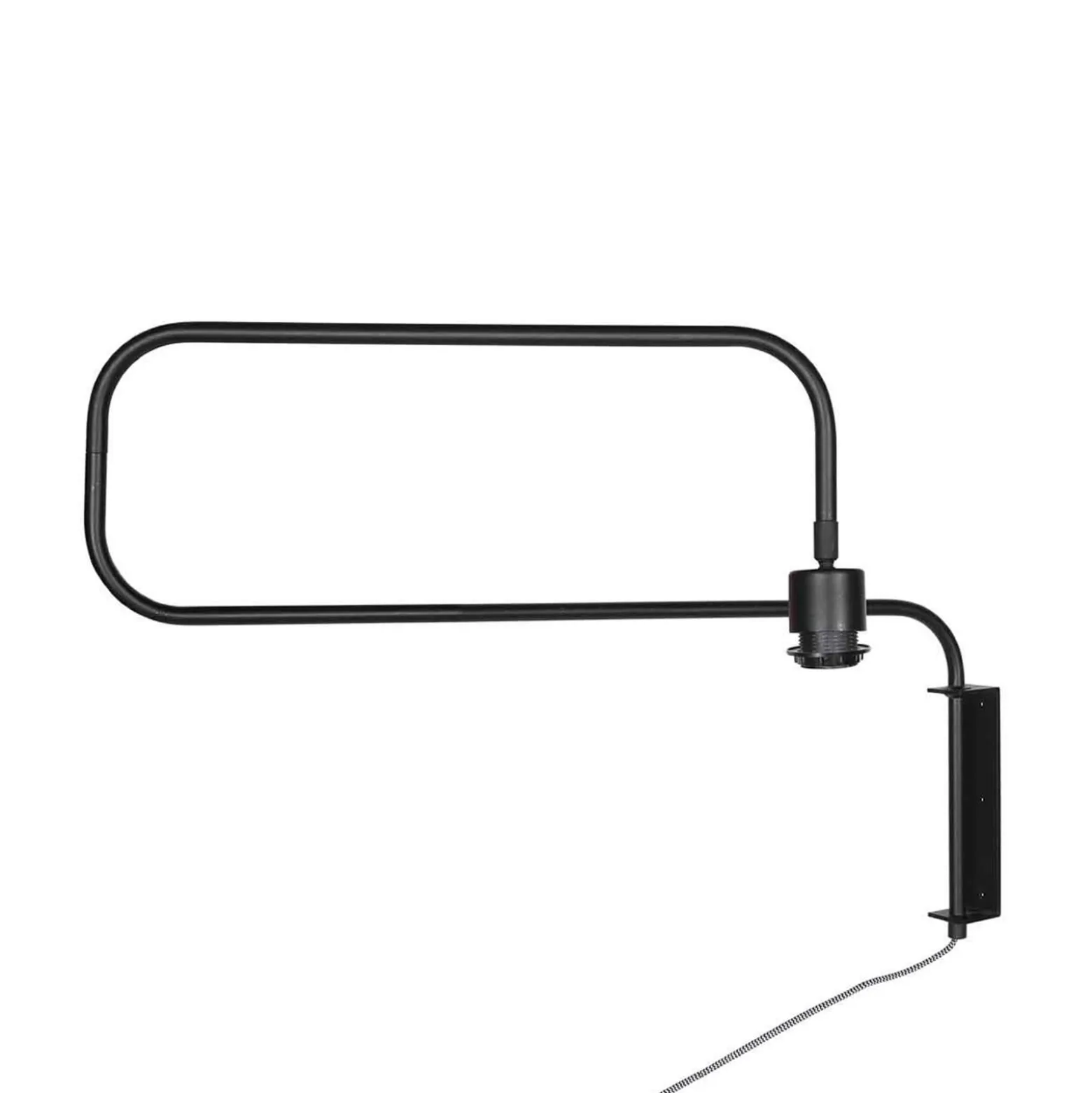 Seinälamppu Bloeba, musta/puu, ulkonema 140 cm, puu