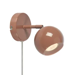 Seinälamppu Pop, ruskea, leveys 10 cm, metalli