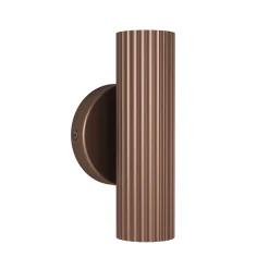 Seinälamppu Portillo, pronssi, korkeus 20 cm, 2-lamppuinen metalli, GU10