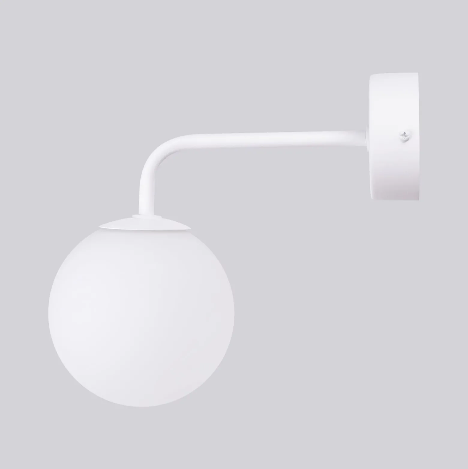 Seinävalaisin Astral, valkoinen, ulkonema 22 cm, teräs/lasi