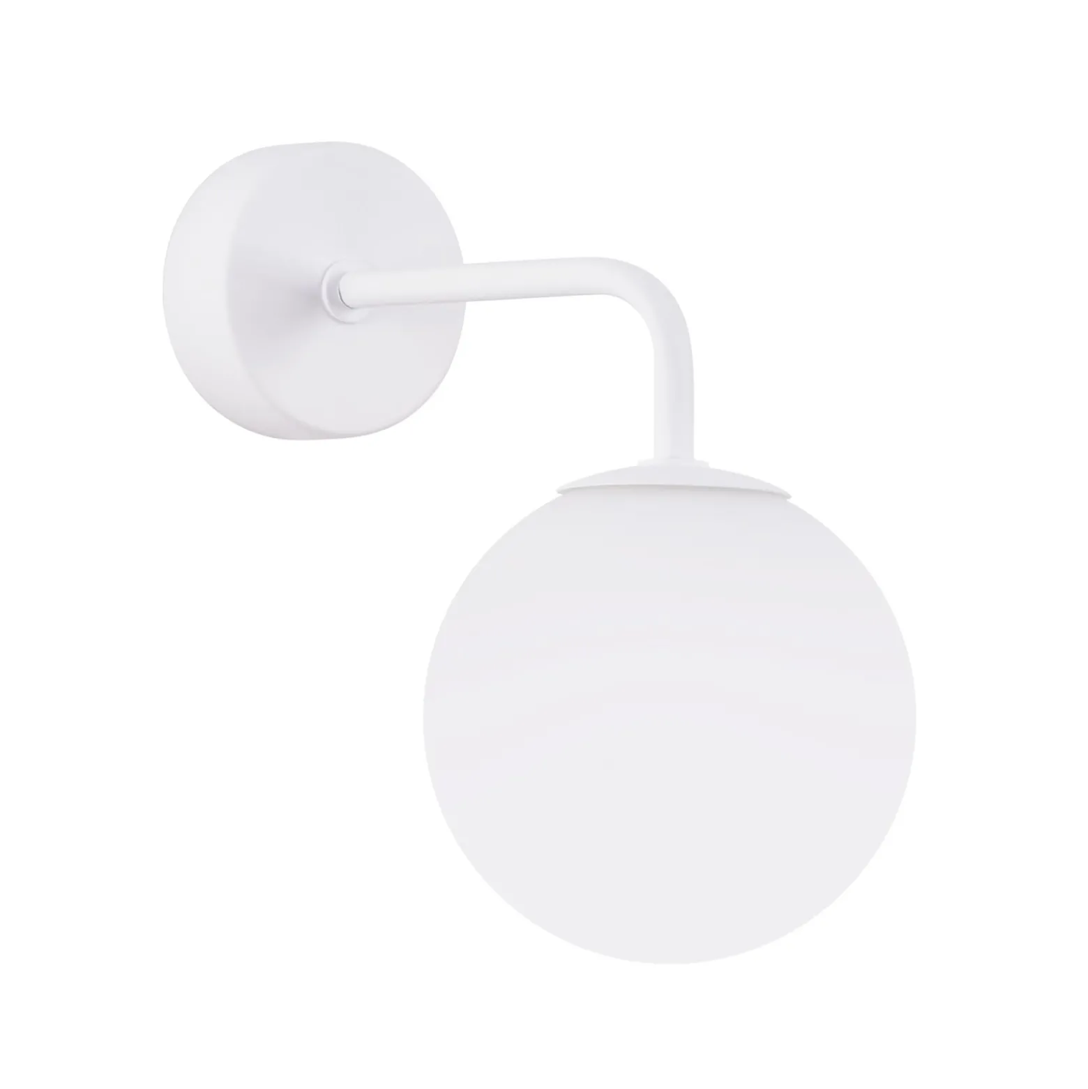 Seinävalaisin Astral, valkoinen, ulkonema 22 cm, teräs/lasi