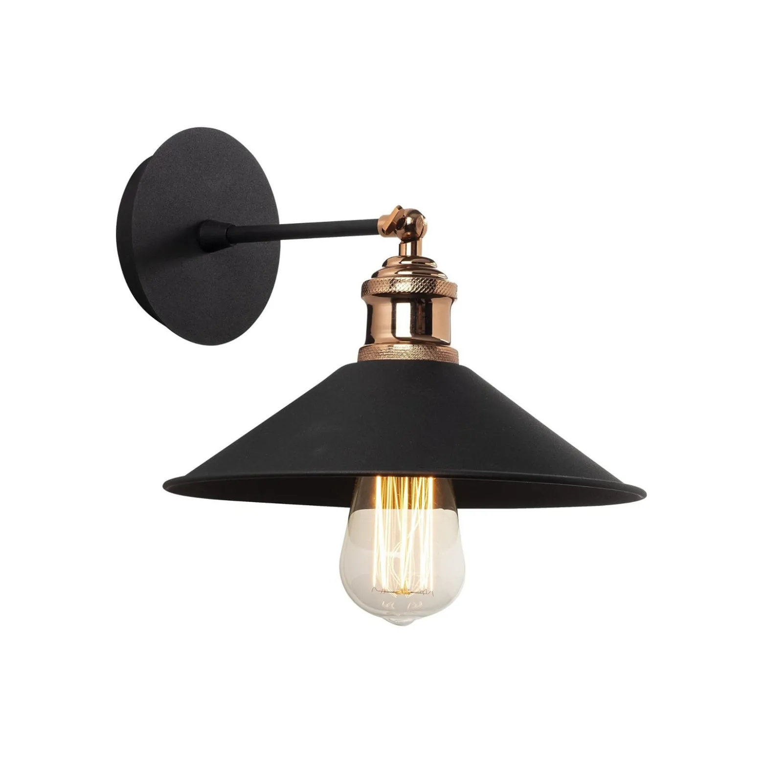 Seinävalaisin Berceste N-663, musta/kupari, rauta, Ø 24 cm