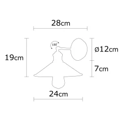 Seinävalaisin Berceste N-663, musta/kupari, rauta, Ø 24 cm