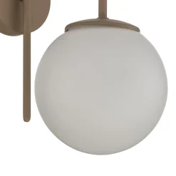 Seinävalaisin Cambridge, beige, korkeus 34 cm, metalli/lasi, E14