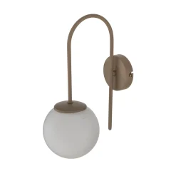 Seinävalaisin Cambridge, beige, korkeus 34 cm, metalli/lasi, E14