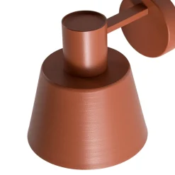 Seinävalaisin Dunka, tiilenpunainen, 1-lamppuinen, teräs, korkeus 17 cm