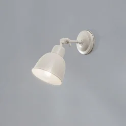 Seinävalaisin Emoti, beige, 1-lamppuinen, teräs, Ø 10 cm