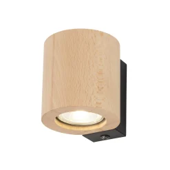 Seinävalaisin Eve, pyökki, puu, Ø 8 cm, GU10