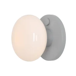 Seinävalaisin Flo, harmaa, Ø 19 cm, lasi