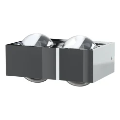 Seinävalaisin Focus 150, 4xlinssi kirkas, 2xG9, kromi, kromattu