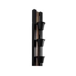 Seinävalaisin Hylly, musta/puunvärinen teräspuu, 90cm korkea