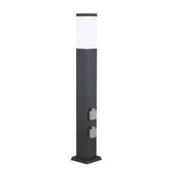 Seinävalaisin 400166140, korkeus 80cm, V2A, antrasiitti, 2 pistorasiaa