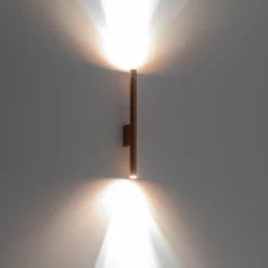 Seinävalaisin Laser, kuparinen, metalli, korkeus 40 cm, G9
