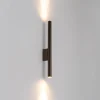 Seinävalaisin Laser, ruskea, metalli, korkeus 40 cm, G9