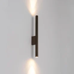 Seinävalaisin Laser, ruskea, metalli, korkeus 40 cm, G9