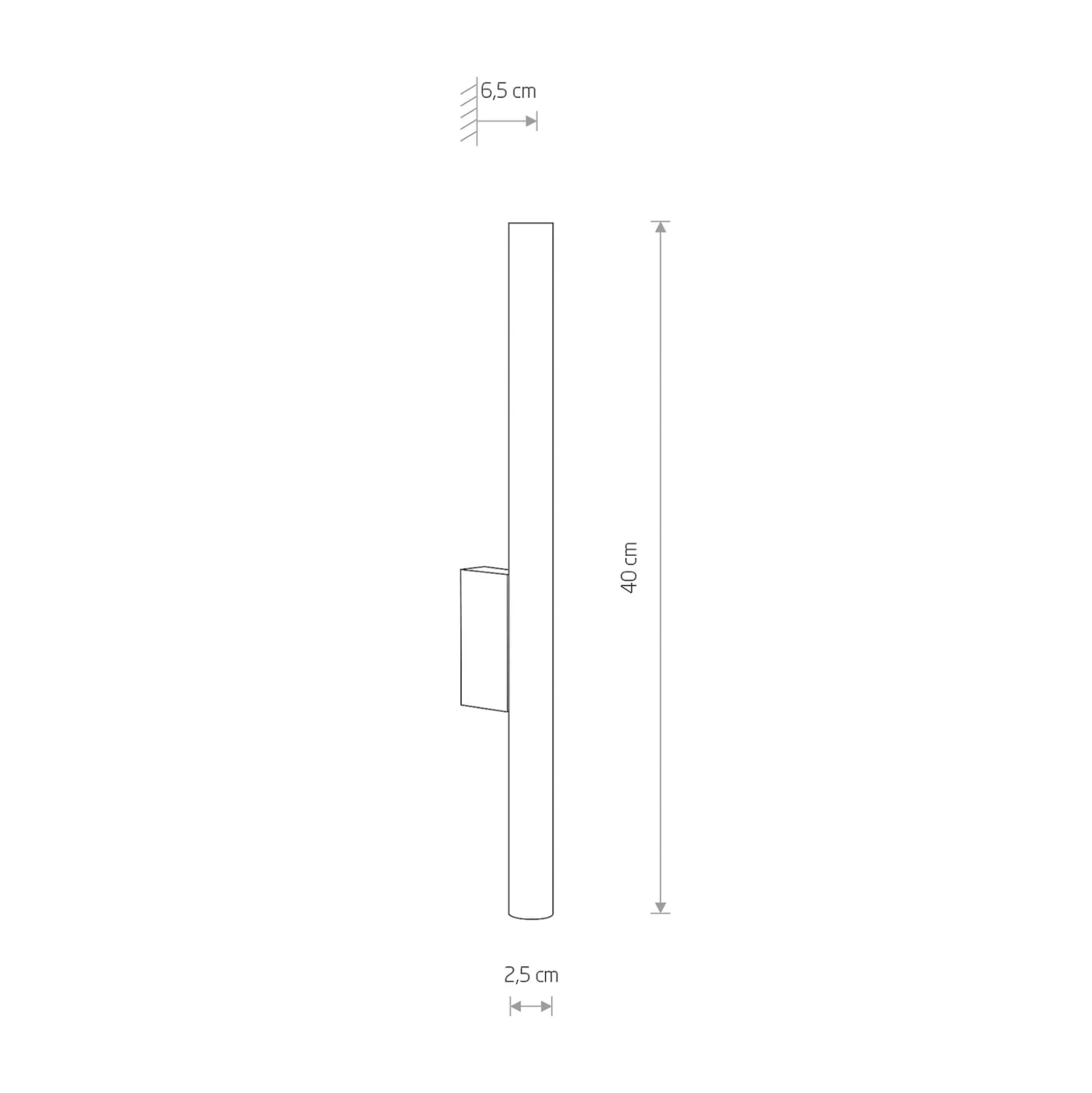 Seinävalaisin Laser, ruskea, metalli, korkeus 40 cm, G9