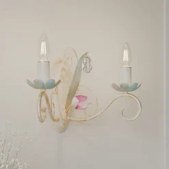 Seinävalaisin Luce kattokruununa, 2-lamppuinen