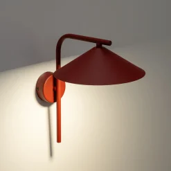 Seinävalaisin Lume S, viininpunainen, metalli, korkeus 31 cm, GX53
