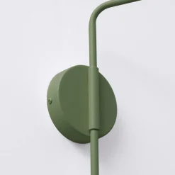 Seinävalaisin LYS, oliivinvihreä, Ø 14 cm, metalli, pistoke, E14