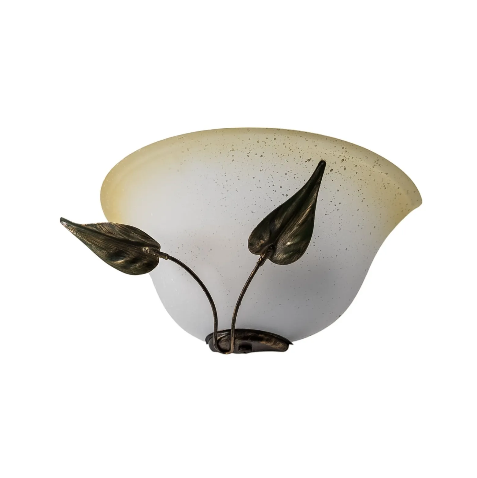 Seinävalaisin Mira, kerma/pronssi, lasi, 30 cm leveä, E27